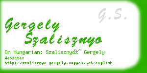 gergely szalisznyo business card